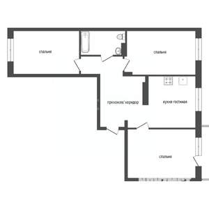 3-к квартира, вторичка, 90м2, 8/9 этаж
